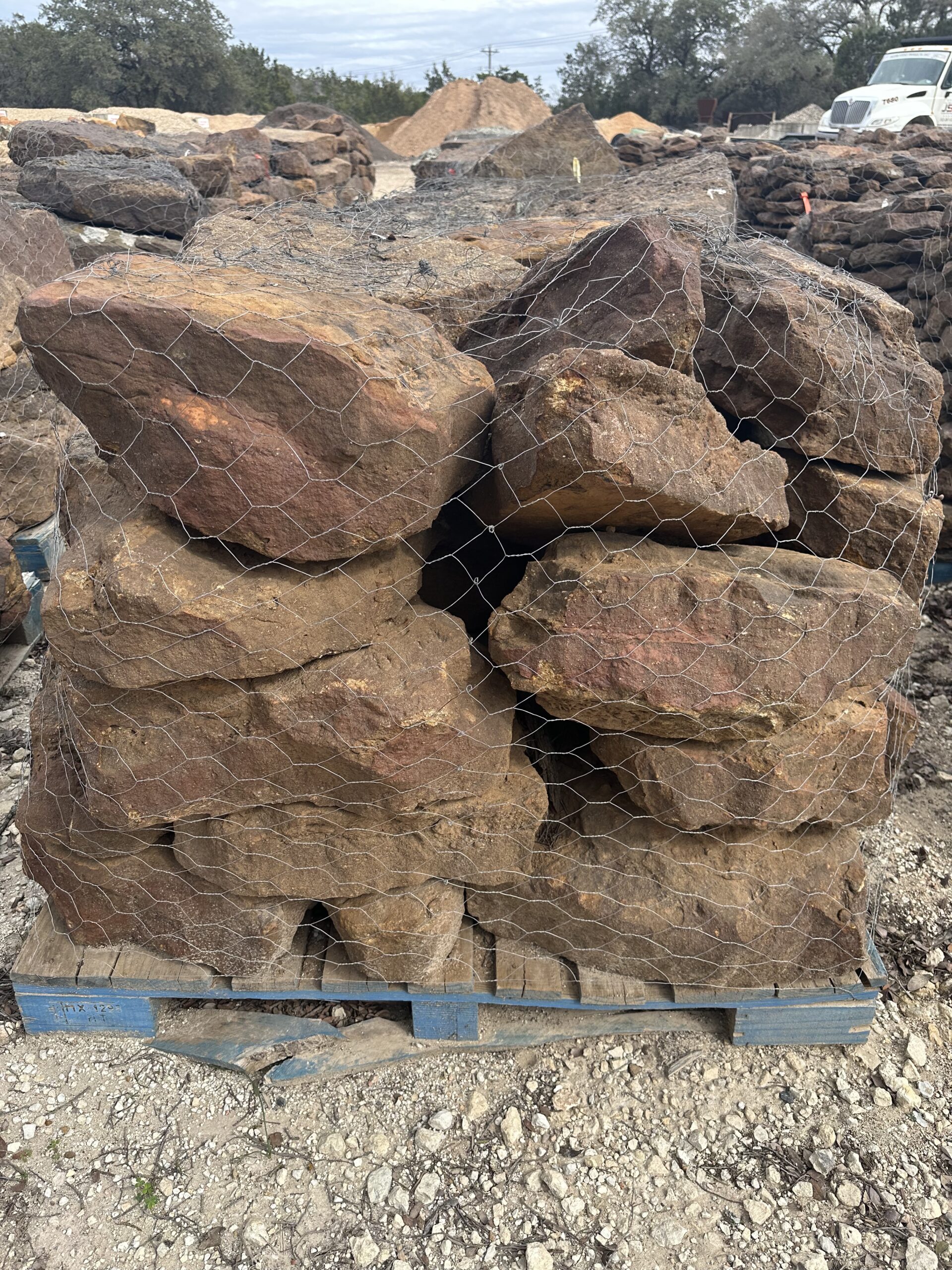 Texas moss rock boulders