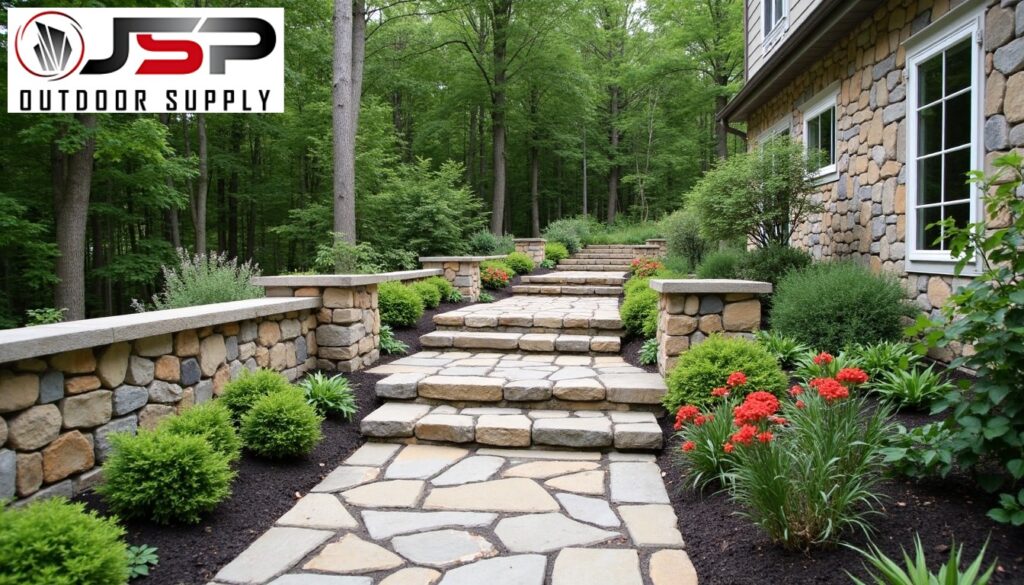 Mortarless stone wall techniques in modern landscaping.