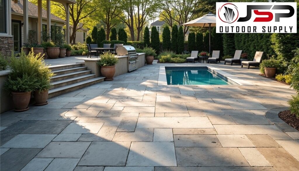 Importance of professional-grade sealers for outdoor stone surfaces.