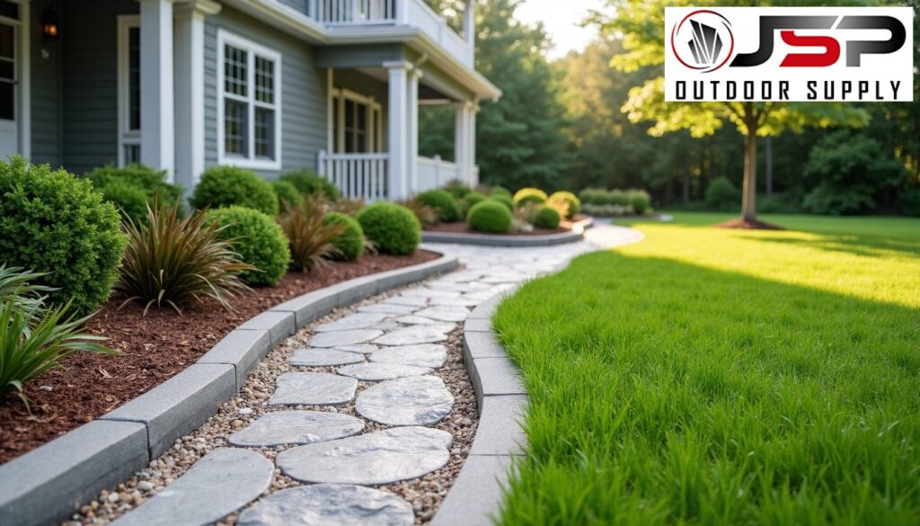 View of edging materials