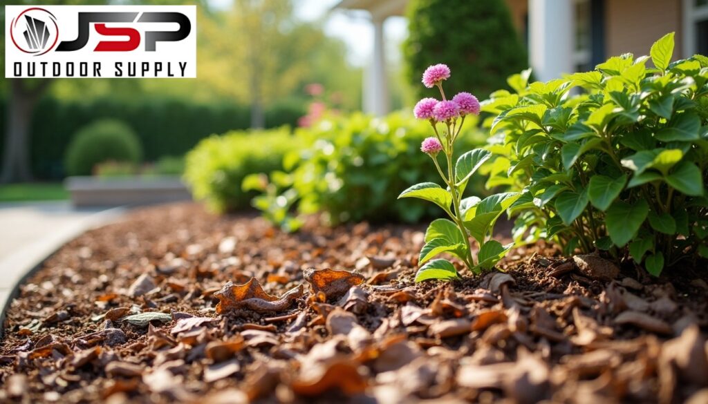 A view of bark mulch