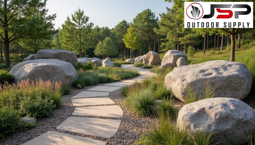 Boulders establish distinctive Texas landscape character.
