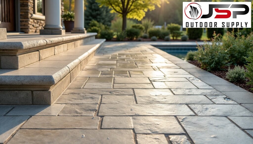 Importance of professional-grade sealers for outdoor stone surfaces.