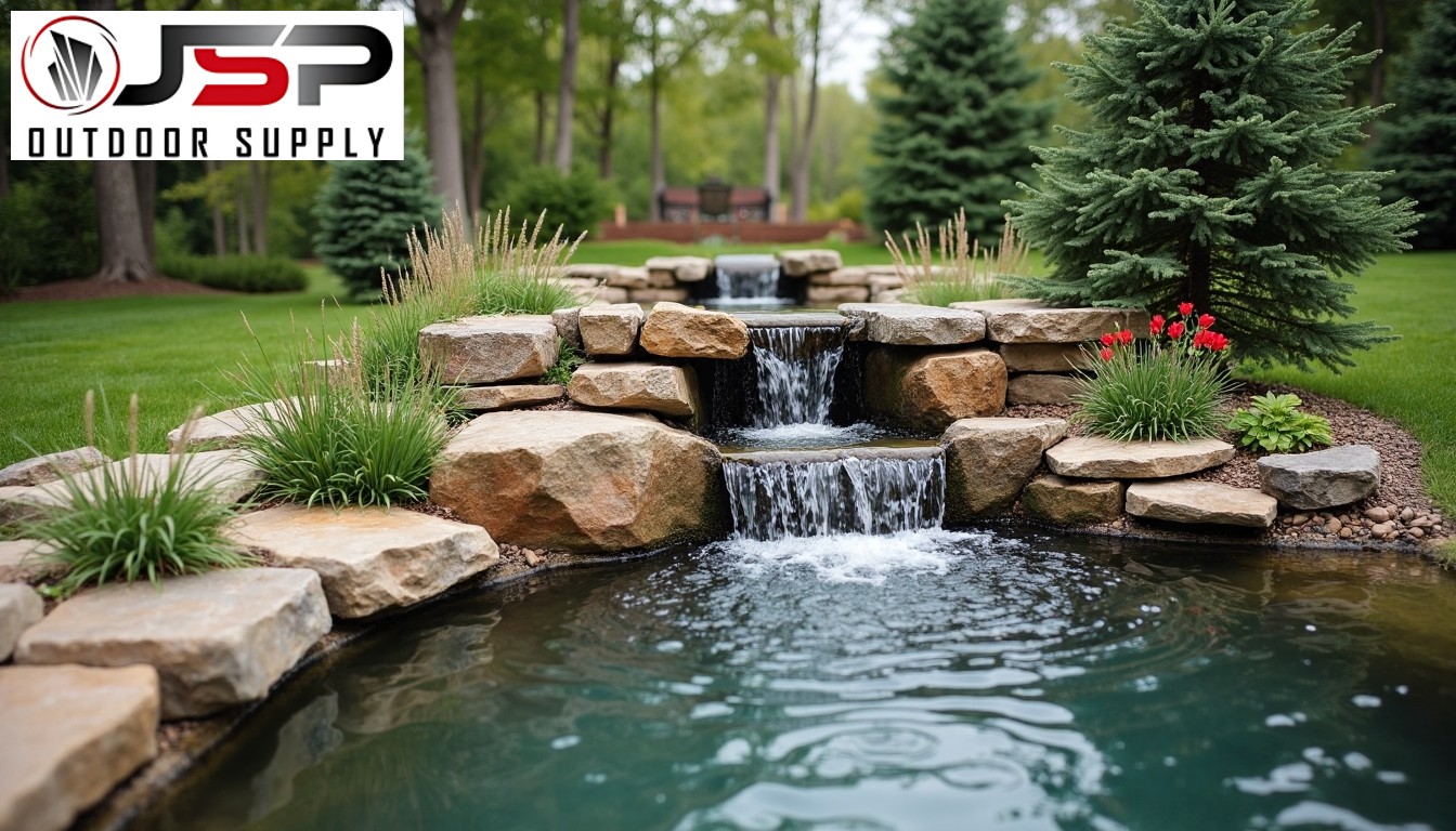 Appropriate stone materials for water features.