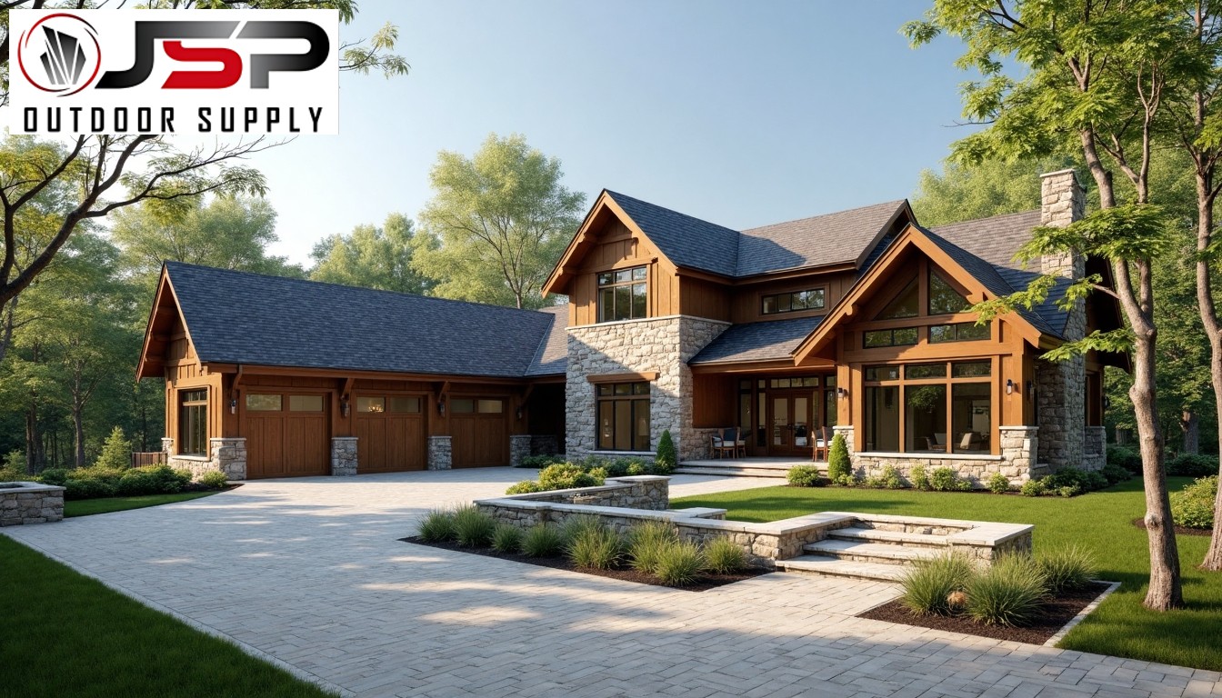 Locally-quarried stone materials.