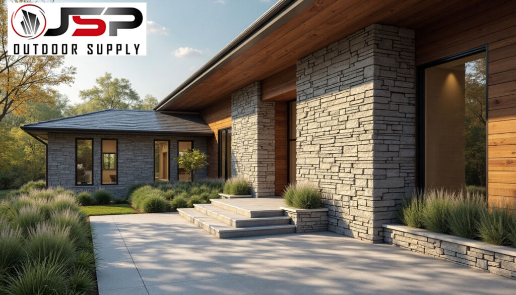 Stone veneer has evolved to offer authentic natural textures without the structural requirements of full-dimension stone.