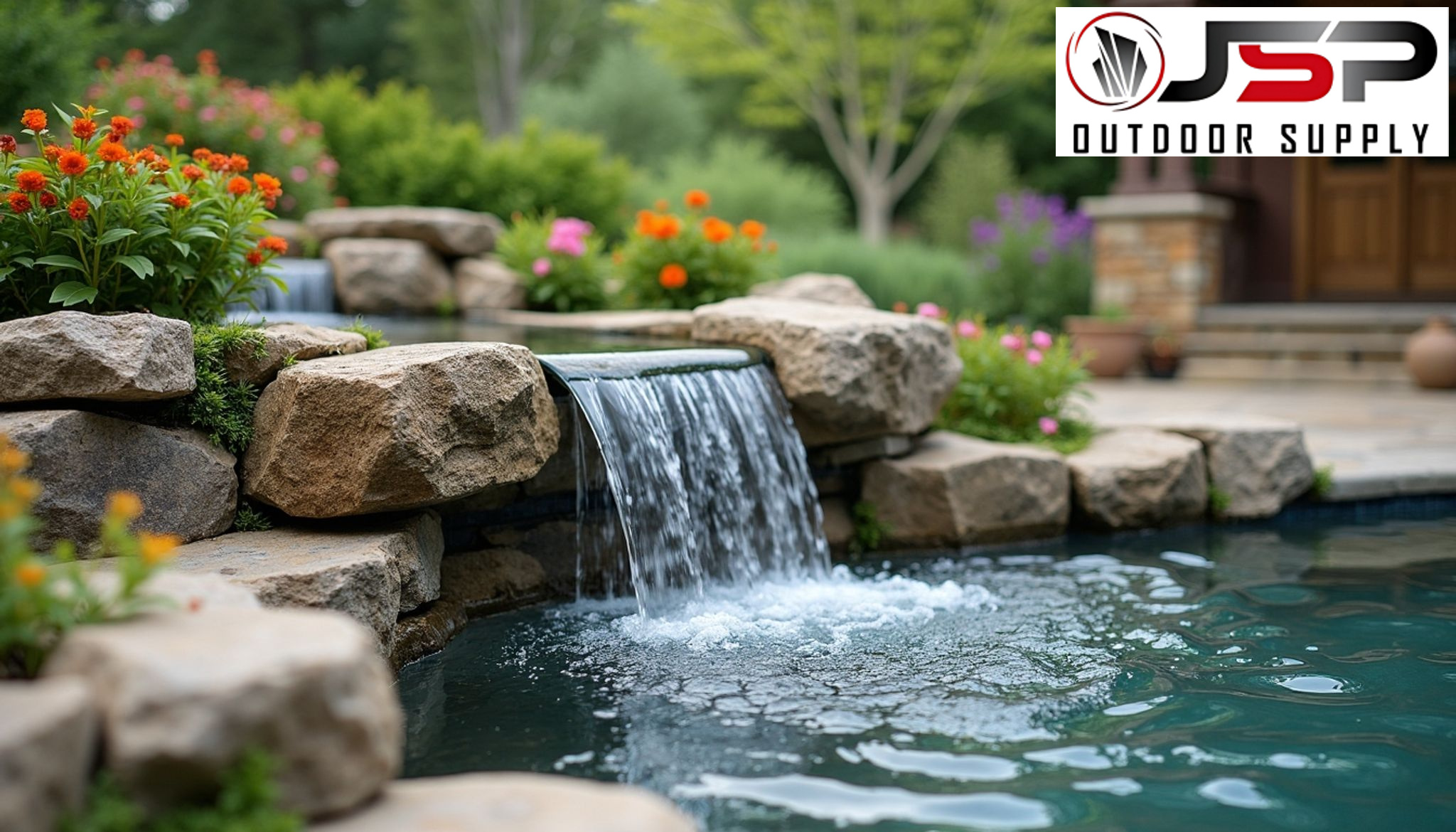 Appropriate stone materials for water features.
