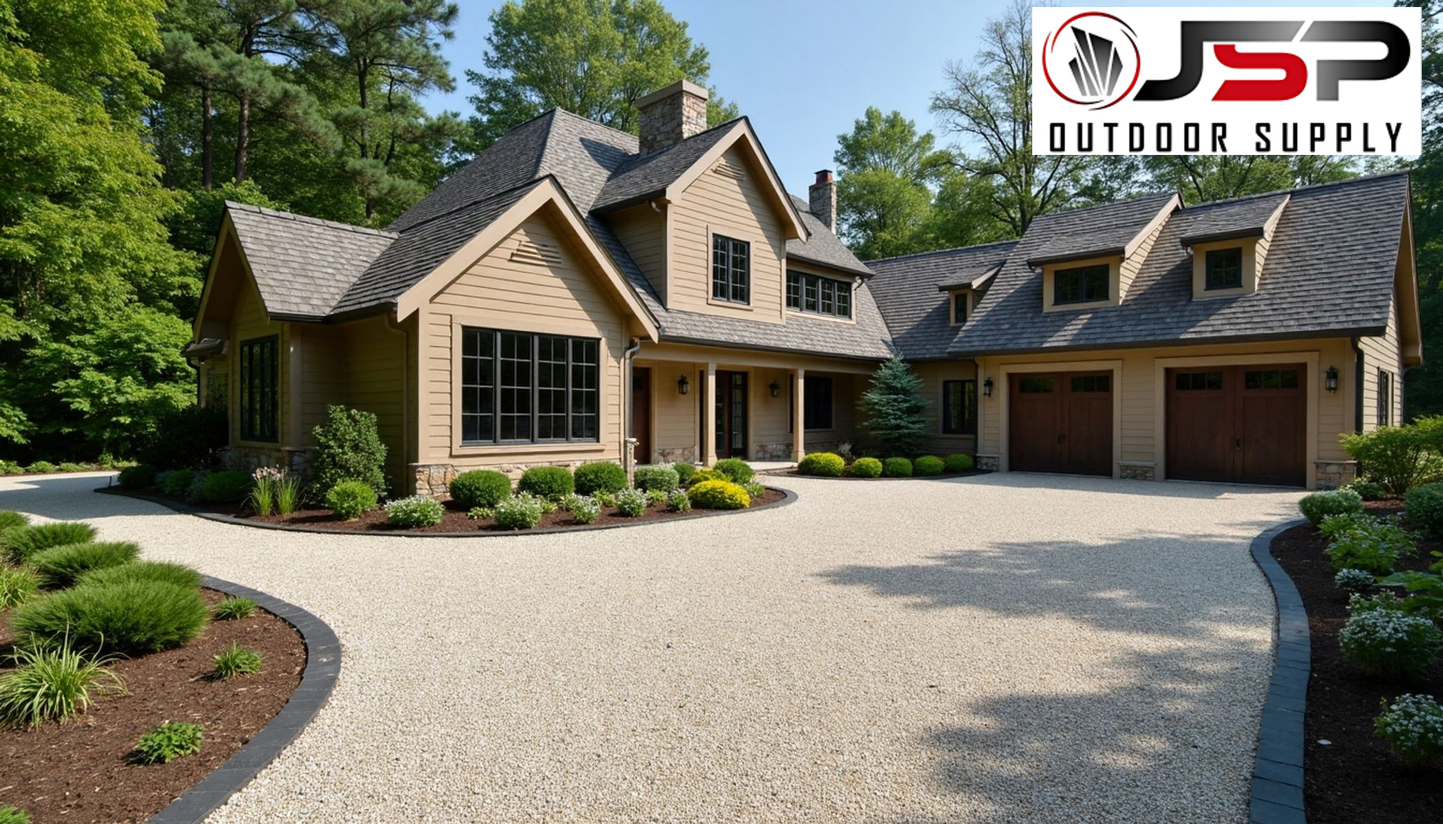 View of a gravel driveway